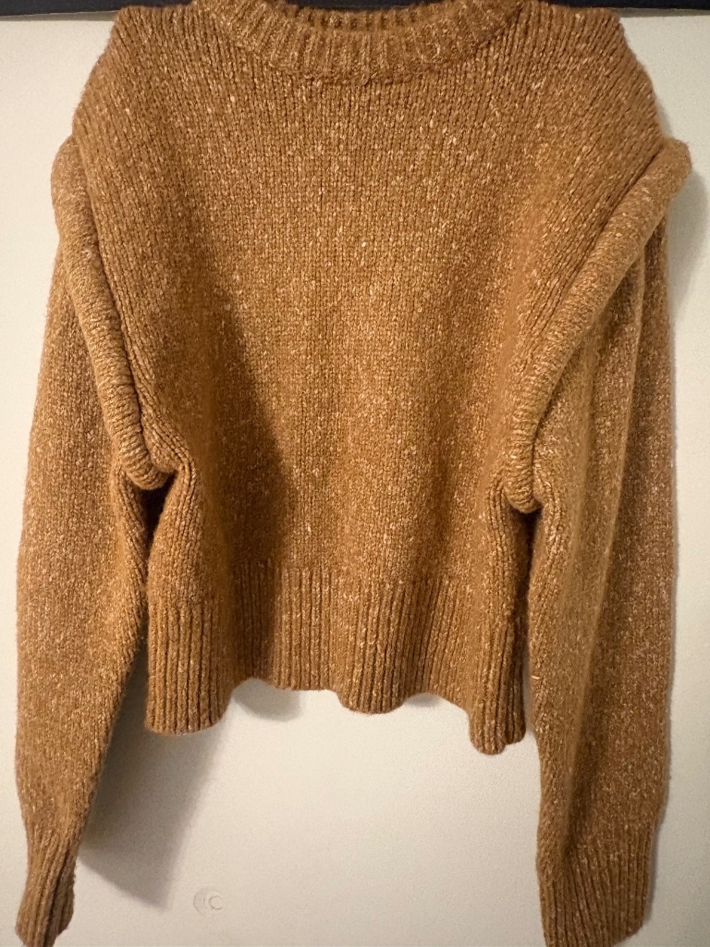 ASTR The Label Camel Brown Textured Knit Sweater Large